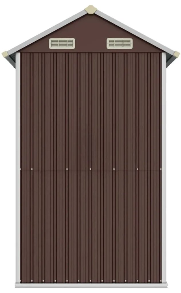 Abrigo de jardim 192x152,5x237 cm aço galvanizado castanho