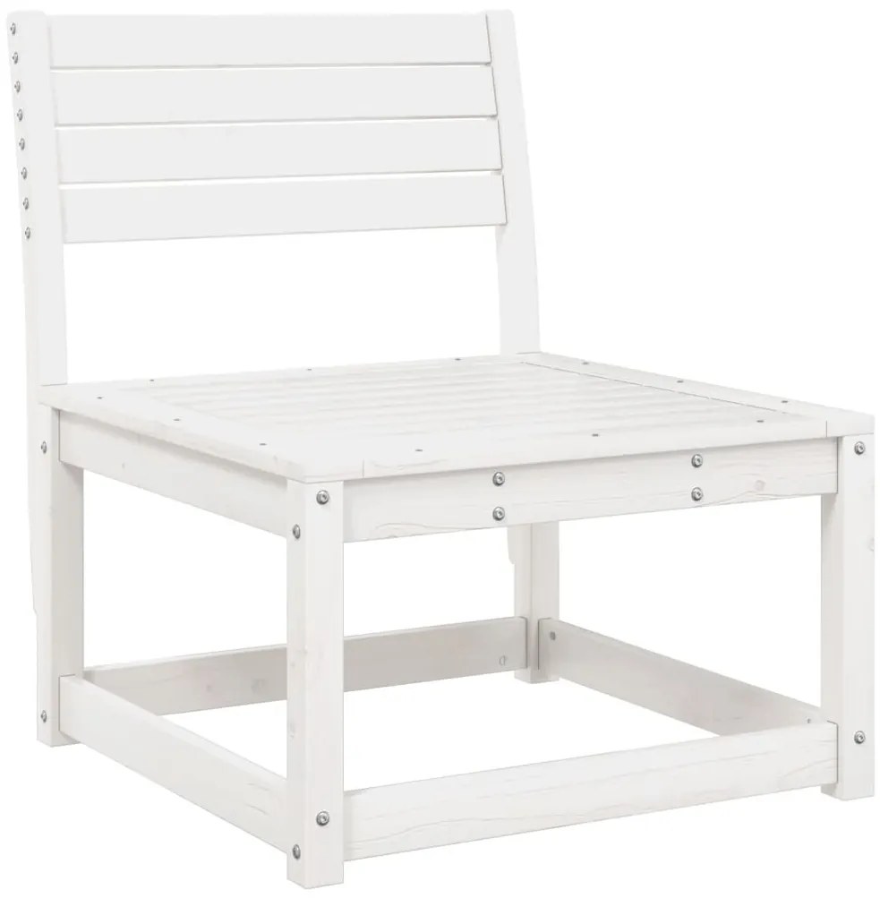 5 pcs conjunto de sofás de jardim madeira pinho maciça branco