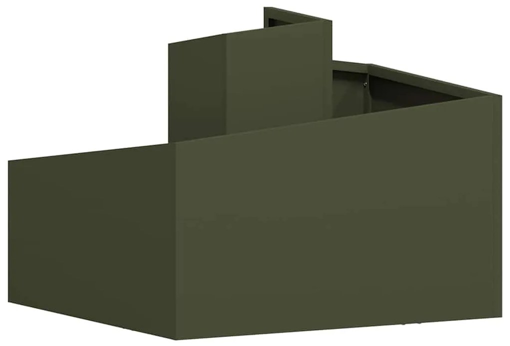 Vaso de Metal Verde-Azeitona Metal Médio Empilhável