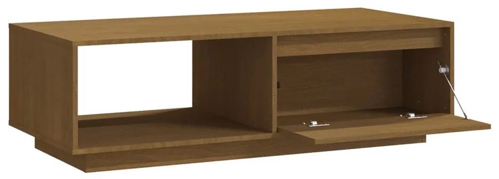 Mesa de centro 110x50x33,5 cm pinho maciço castanho mel