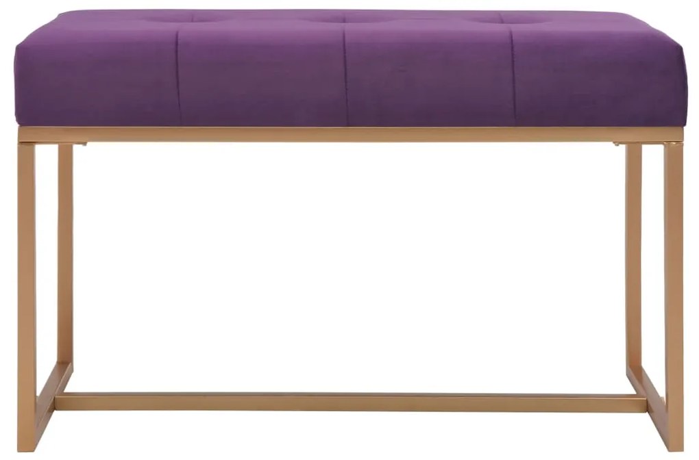 Banco 80 cm veludo roxo