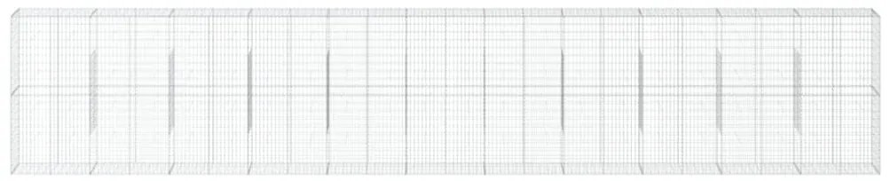 Cesto gabião com cobertura 1100x50x200 cm ferro galvanizado
