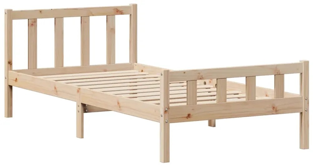 Cama sem colchão 100x200 cm madeira de pinho maciça