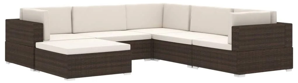 Assento de centro seccional c/ almofadões 1 pc vime PE cinzento