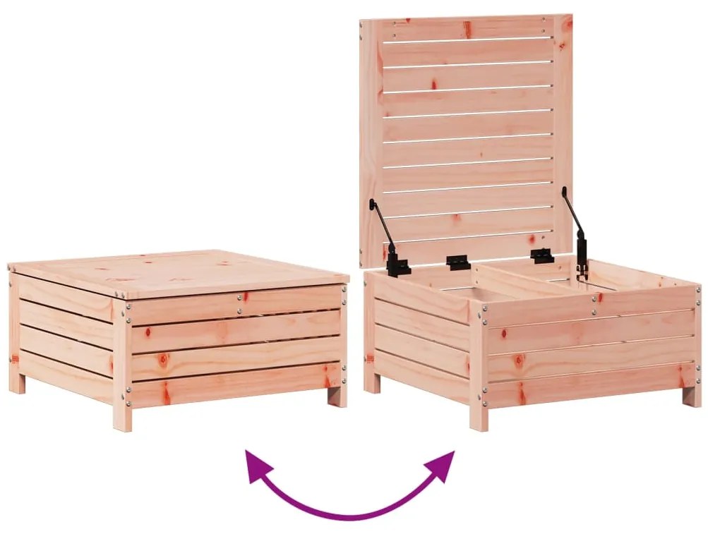 7 pcs conjunto lounge de jardim madeira de douglas maciça