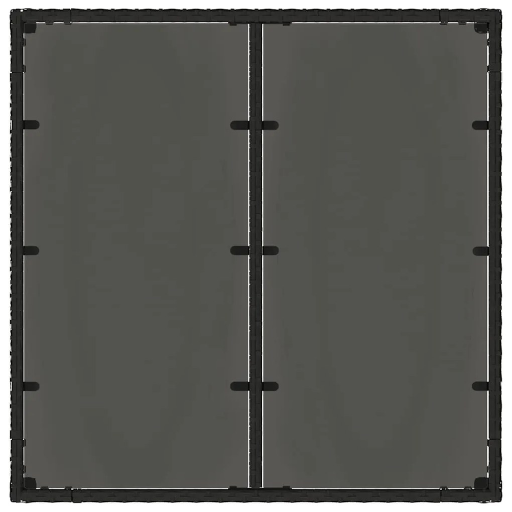 Conjunto de Jantar de Jardim vidaXL de 5 Peças Preto Rattan Polimérico
