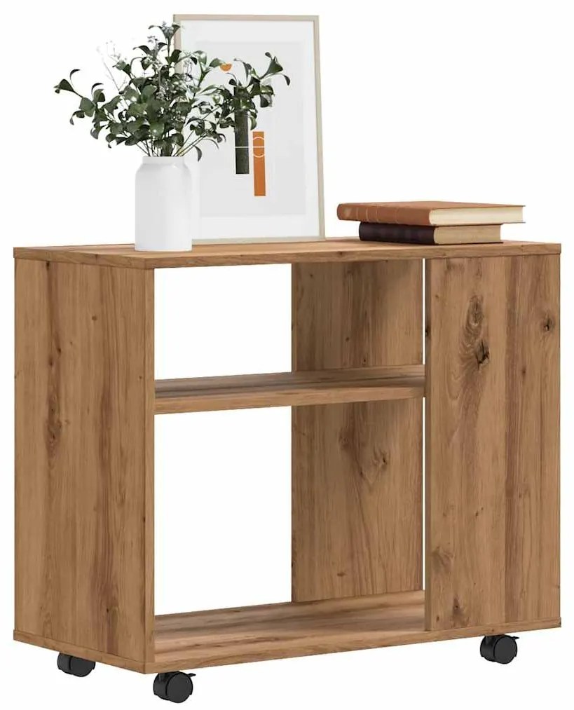 vidaXL Mesa de apoio 70x35x55 cm derivados madeira carvalho artisiano