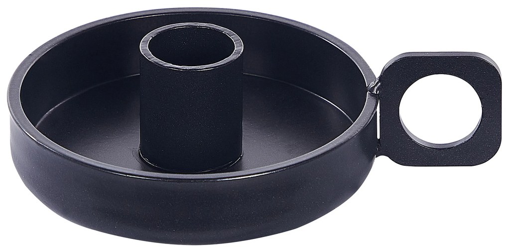 Castiçal em metal preto ø 9 cm CHORIO Beliani