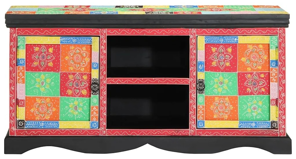 Armário de TV vidaXL Multicolorido 100x35x50 cm em Madeira Sólida de M