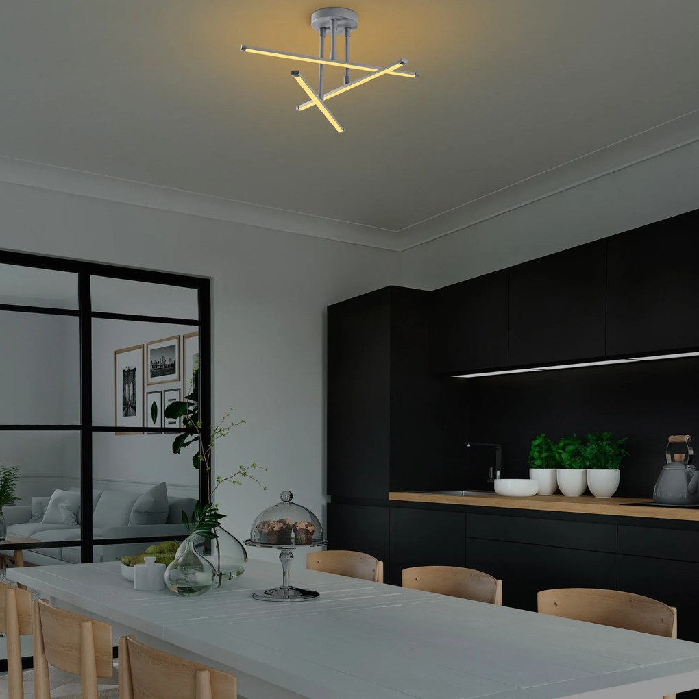 Candeeiro Chandelier Ledflower – Nardo Grey – 51x26x51 cm