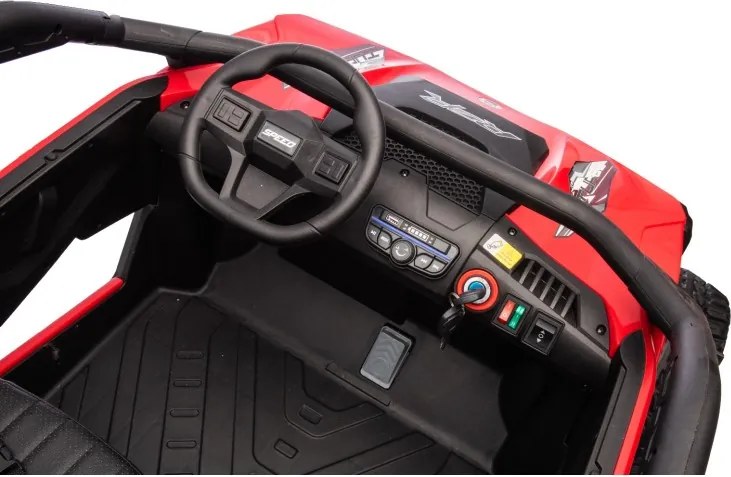 Carro elétrico infantil DRACO 24V 2 Lugares 4x4, Rodas Borracha Rosa