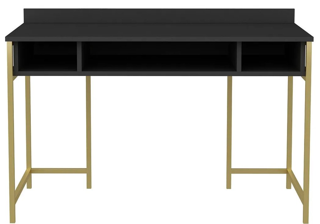 Secretária de Estudo Alma - Dourado e Antracite - 120x60x74,8 cm