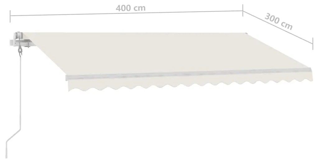 Toldo automático independente 400x300 cm cor creme