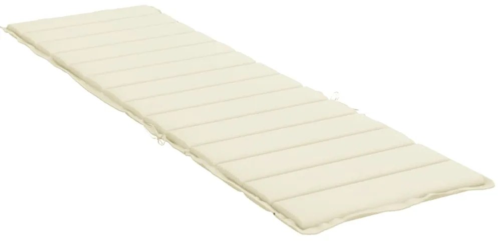 Almofadão p/ espreguiçadeira 200x60x3 cm tecido oxford creme