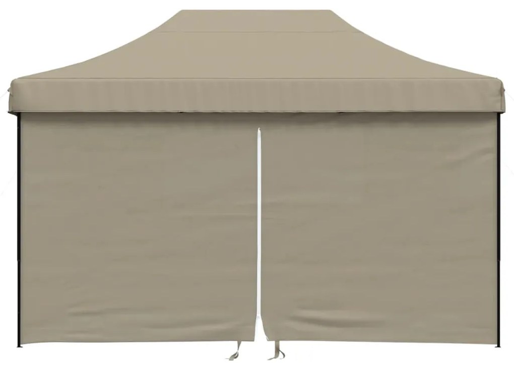 Tenda p/ festas pop-up dobrável c/ 4 paredes cinza-acastanhado