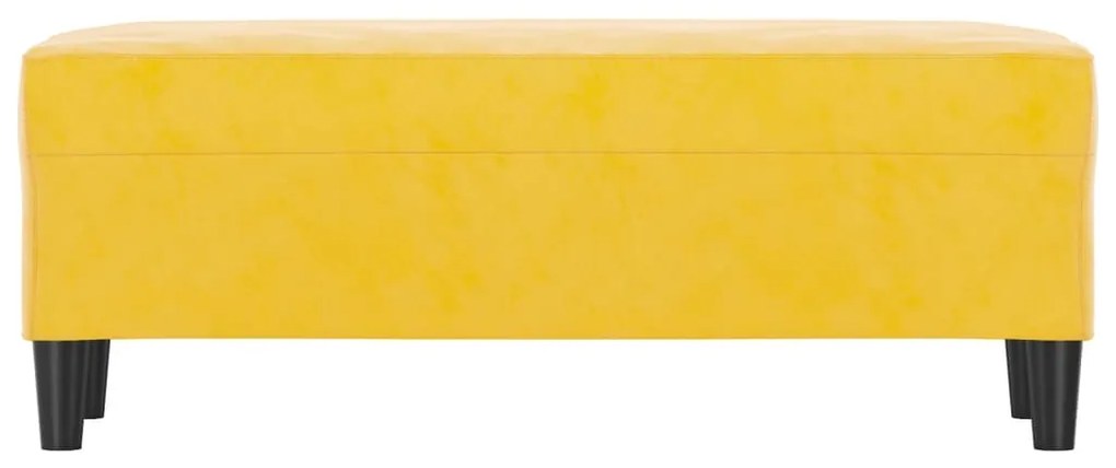 Banco 100x35x41 cm veludo amarelo