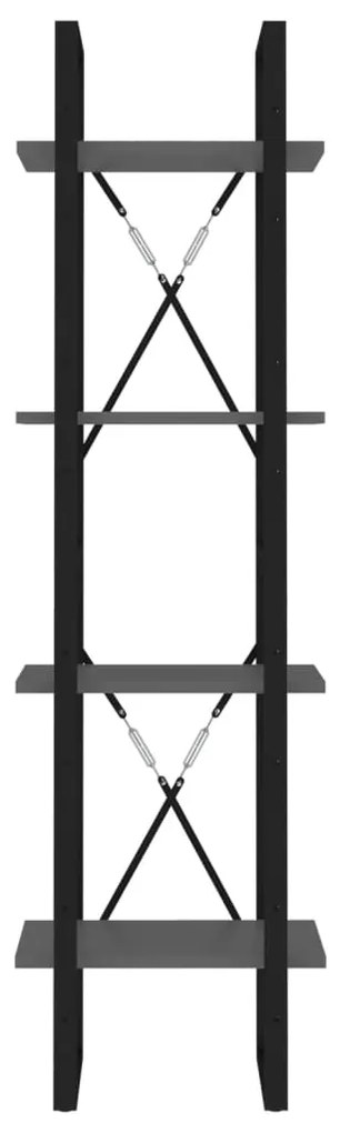 Estante com 4 prateleiras 40x30x140 cm contraplacado cinzento