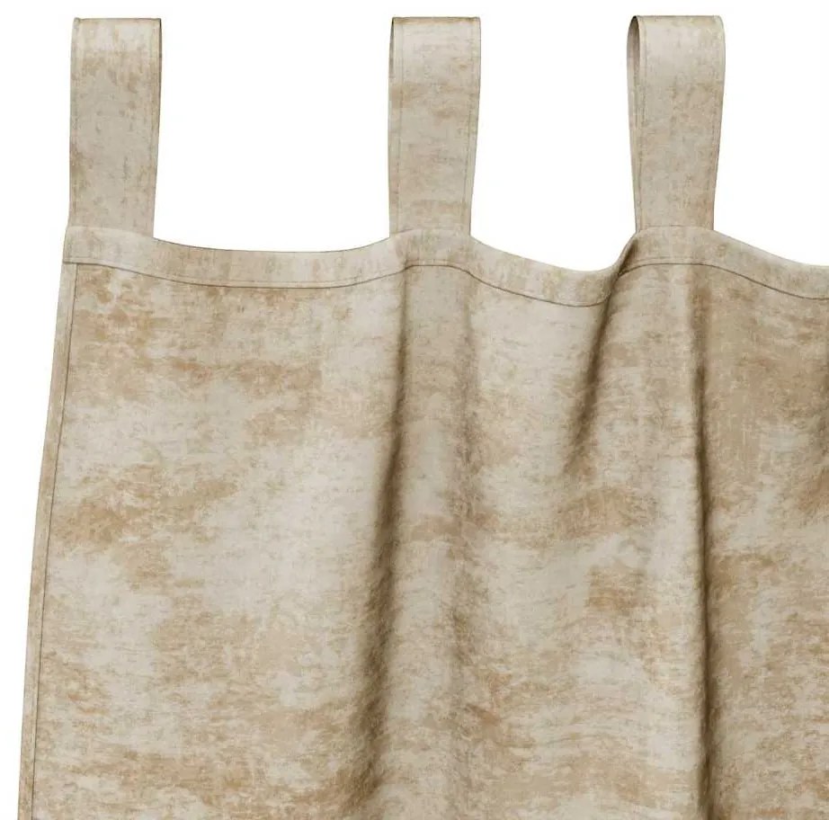 Cortinas de Veludo 2 pcs com Ilhós Creme 140 x 140 cm