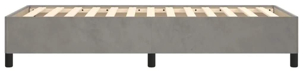 Estrutura de cama sem colchão 90x200 cm veludo cinzento-claro