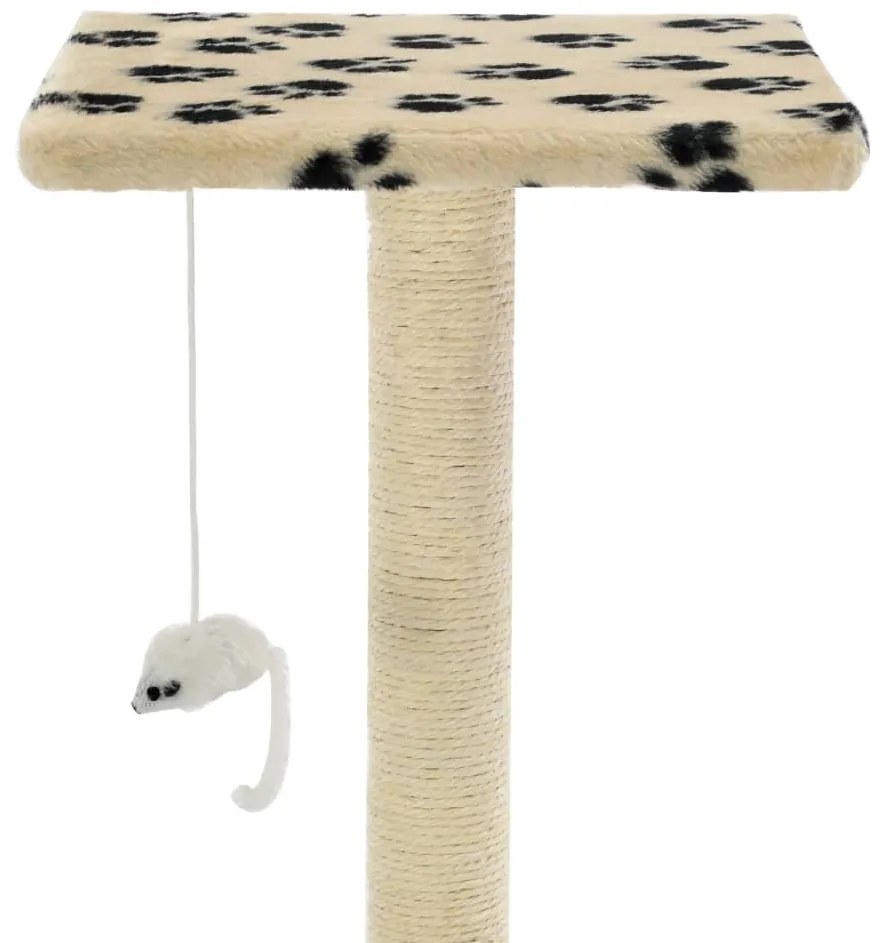 Árvore para gatos c/postes arranhadores sisal 95 cm bege