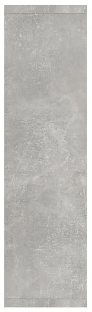 Armário espelhado com LED 76x15x55 cm cinzento cimento