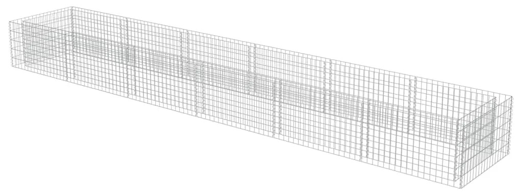 Canteiro elevado/cesto gabião 540x90x50 cm aço galvanizado