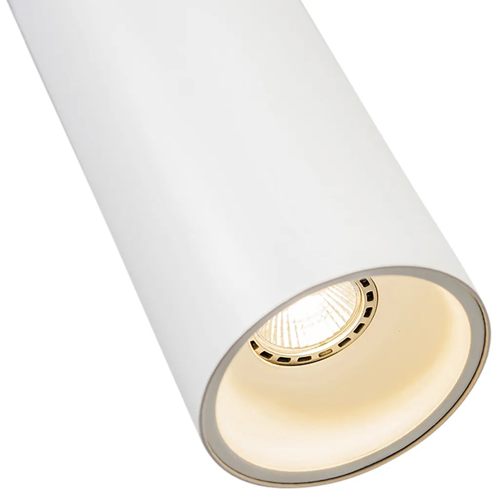 Design hanglamp wit incl. rail adapter 3-fase - 3-Phase Tubo Moderno
