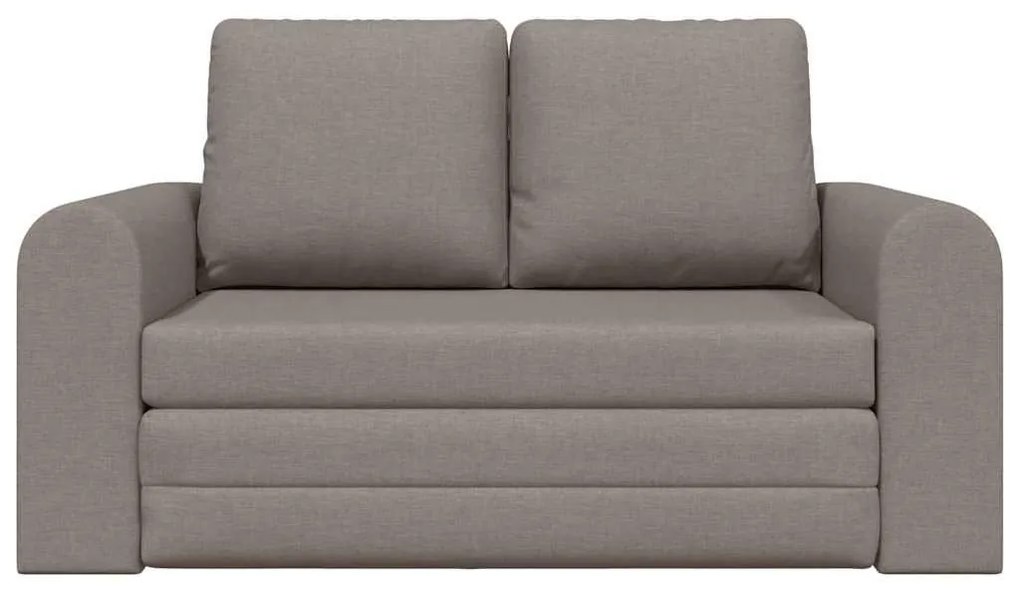 Sofá Cama de Chão 2-em-1 Taupe 148x71x83 cm Tecido
