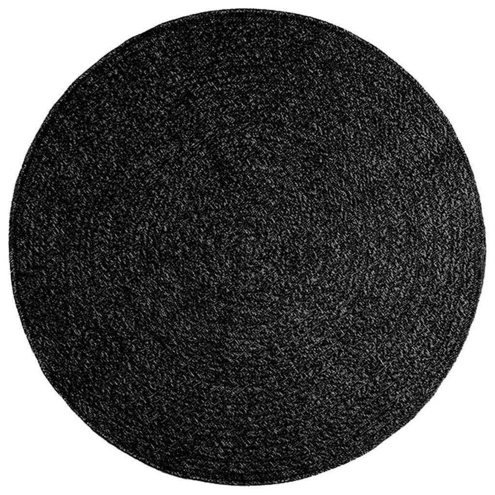 Tapete ZIZUR antracite Ø 120 cm aspeto juta interior exterior
