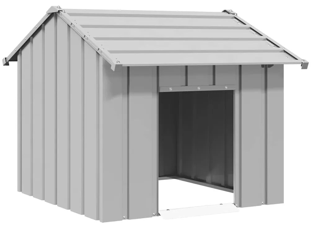 Casota para cães com telhado 85x107x81 cm aço galvanizado
