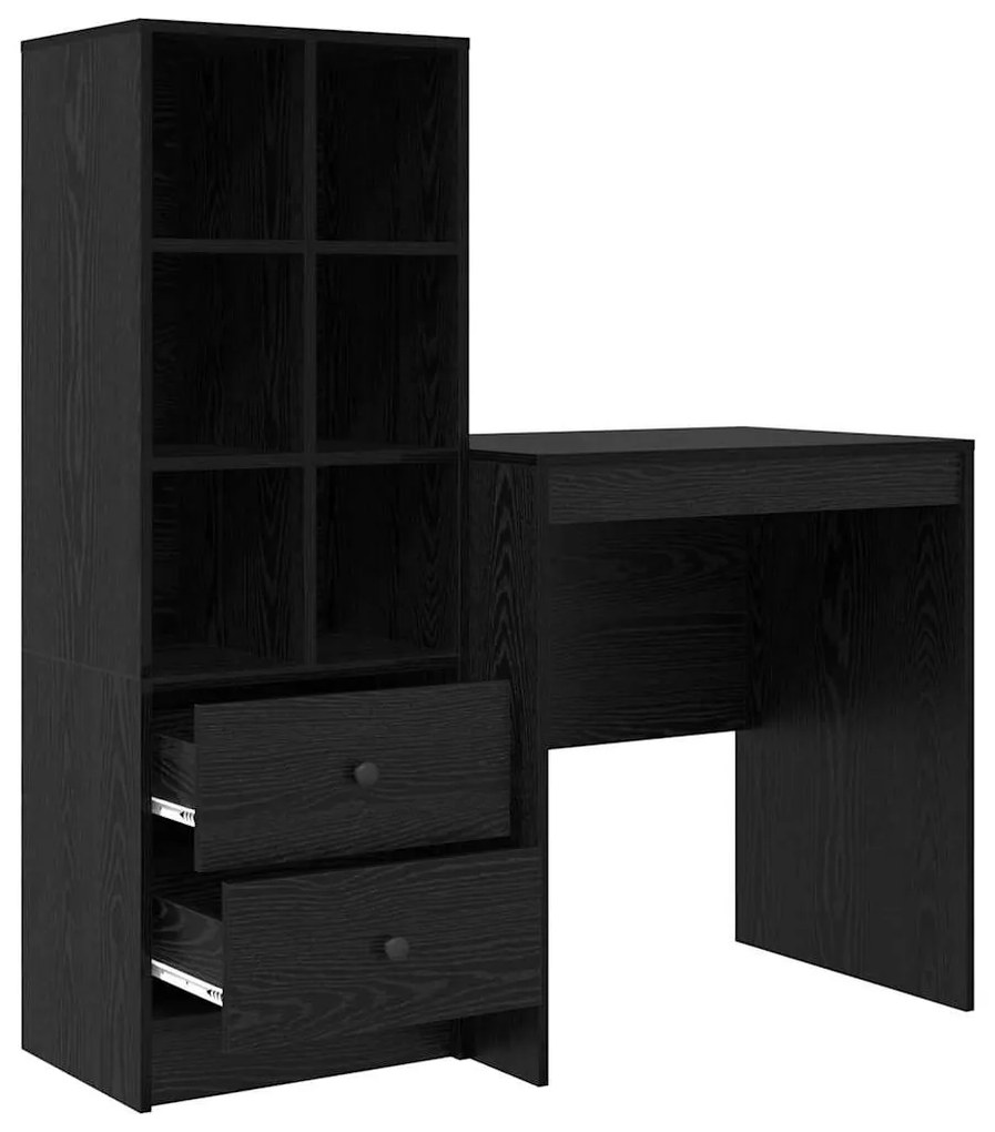 Mesa com Armazenamento Carvalho Preto Madeira de Engenharia