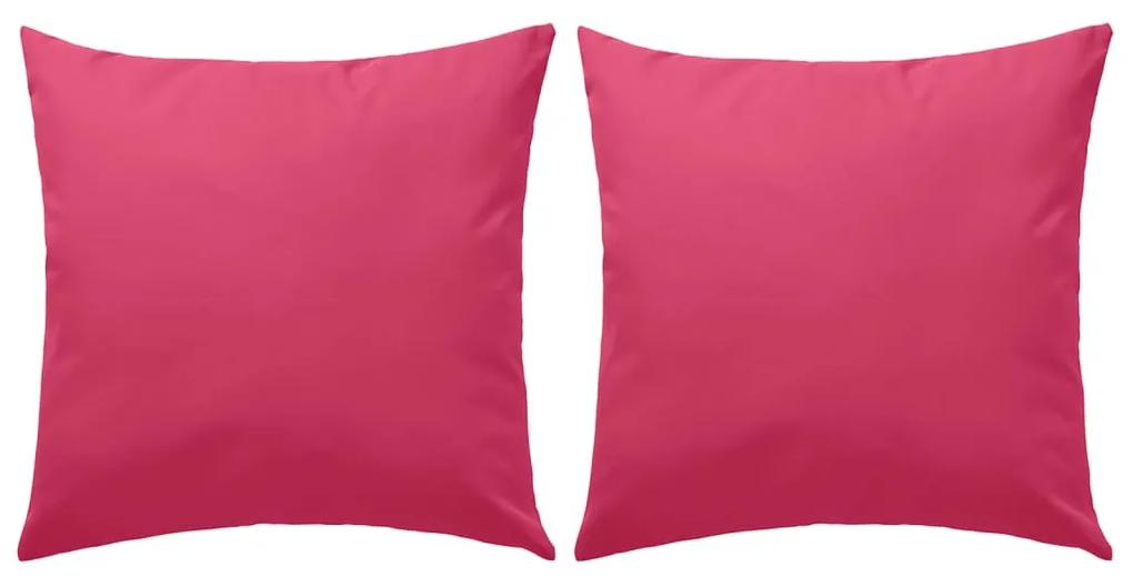 Almofadas para exterior 2 pcs 60x60 cm cor-de-rosa