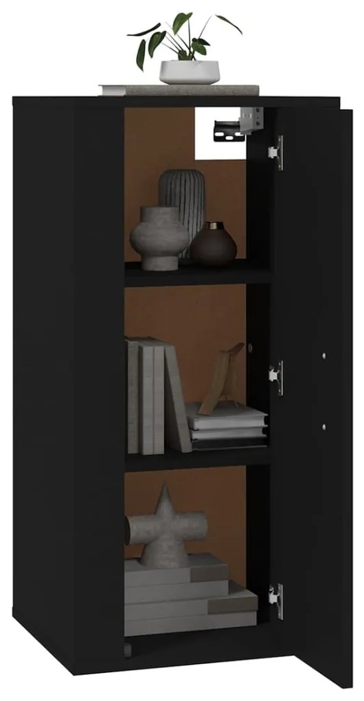 Móvel de TV de parede 40x34,5x80 cm preto