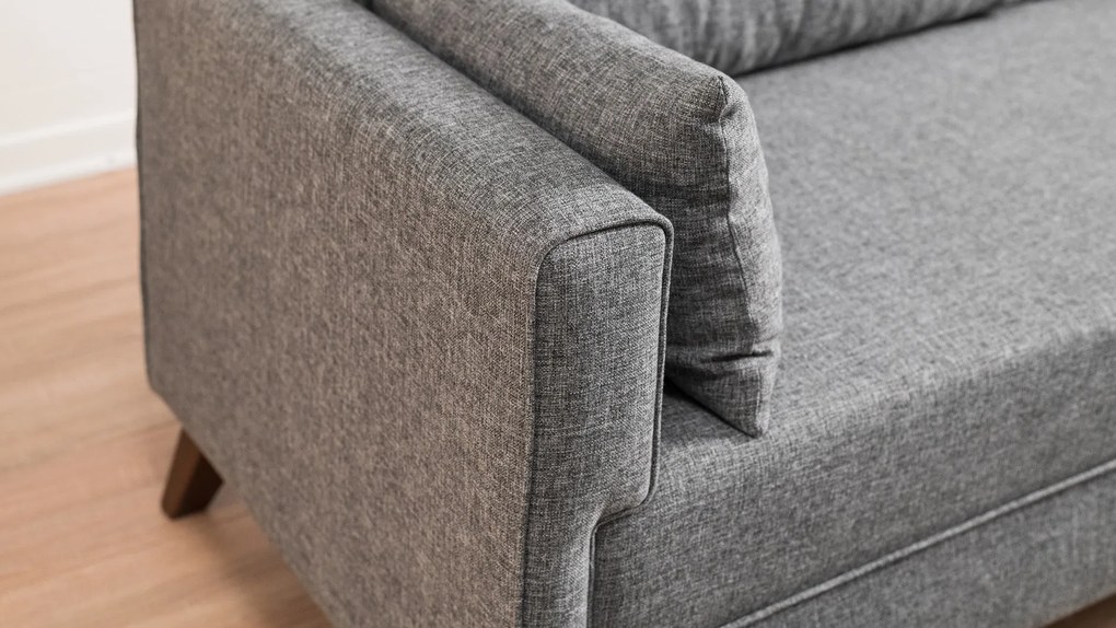 Sofá-Cama de 3 Lugares Bella – Cinzento – 208 x 85 x 81 cm