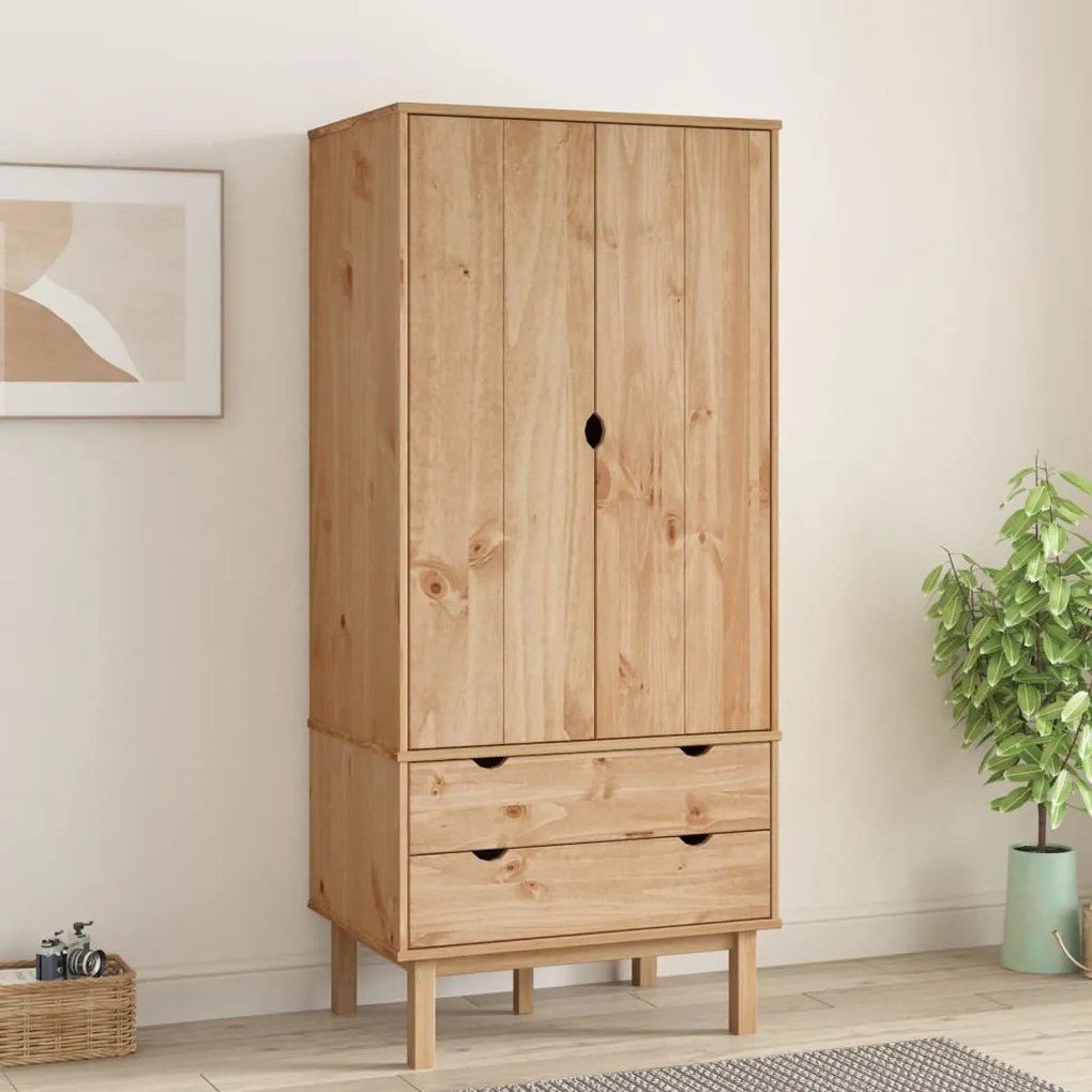 348588 vidaXL Roupeiro OTTA 76,5x53x172 cm pinho maciço