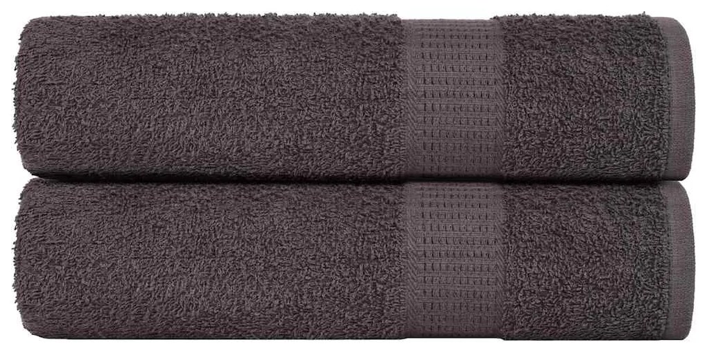 Toalhas de mãos 2 pcs 50x100 cm 360 gsm 100% algodão antracite