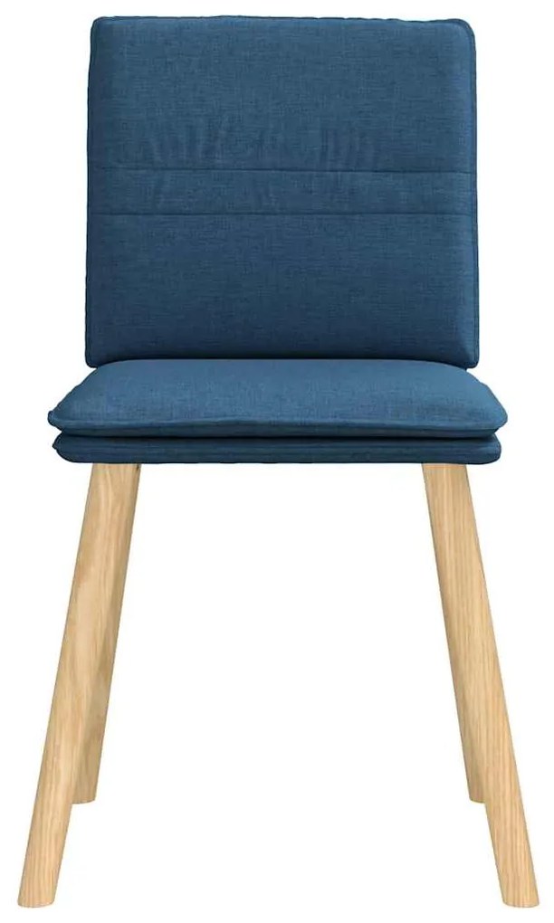 Cadeiras de jantar 6 pcs tecido azul