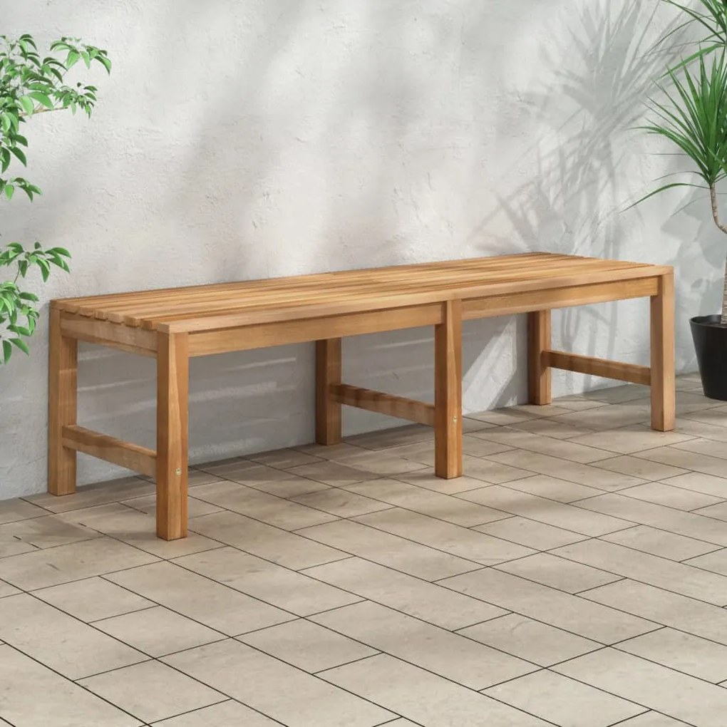 vidaXL Banco de jardim 150 cm madeira de teca maciça