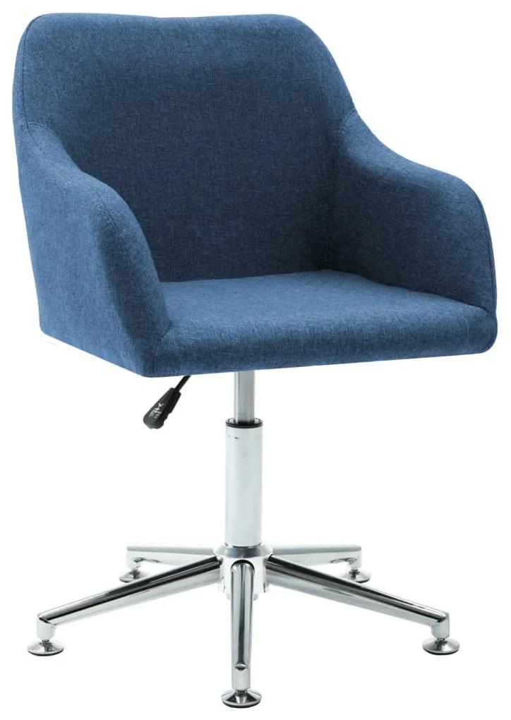 278509 vidaXL Cadeira de escritório giratória tecido azul