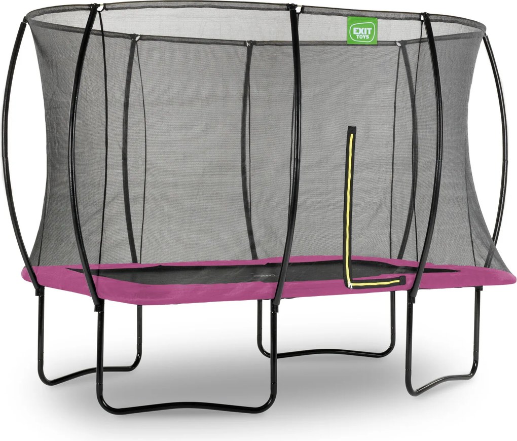 Trampolim retangular Silhouette 244 x 366 cm - rosa