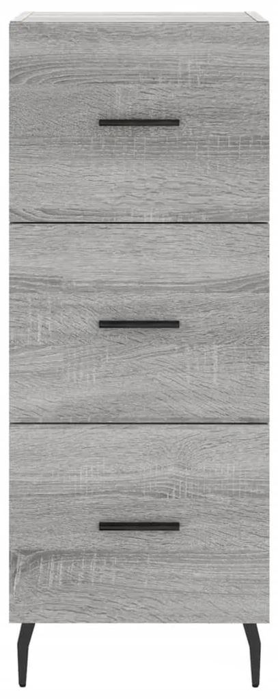 Armário alto 34,5x34x180 cm madeira processada sonoma cinza