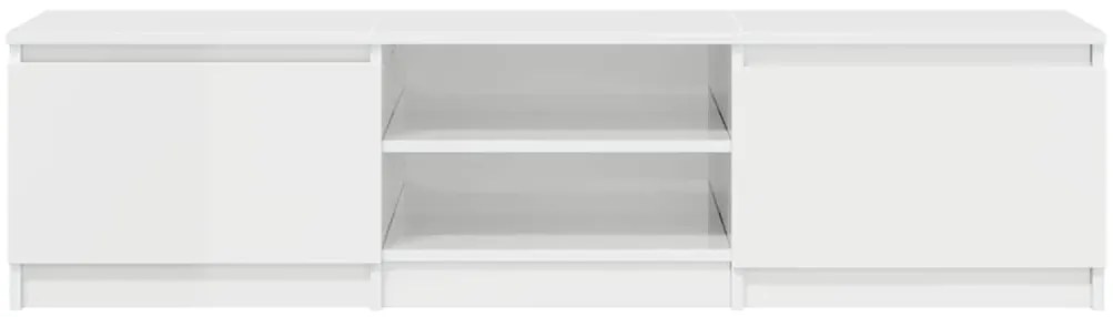 Móvel para TV 140x40x35,5cm derivados madeira branco brilhante