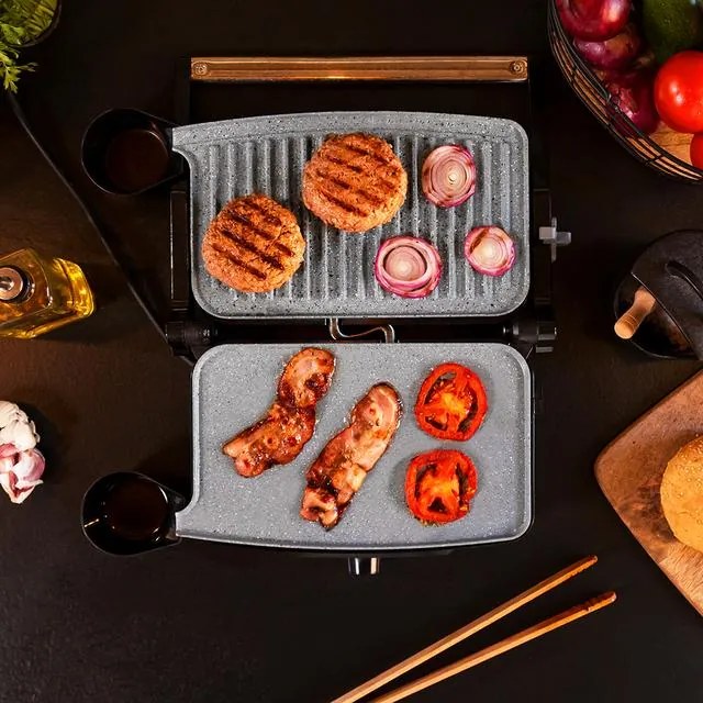 Grelhador elétrico 1500 W Rock’nGrill 1500 Stone Ceramic Mix&amp;Grill