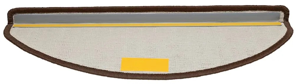 Tapetes de escada 30 pcs 65x21x4 cm castanho