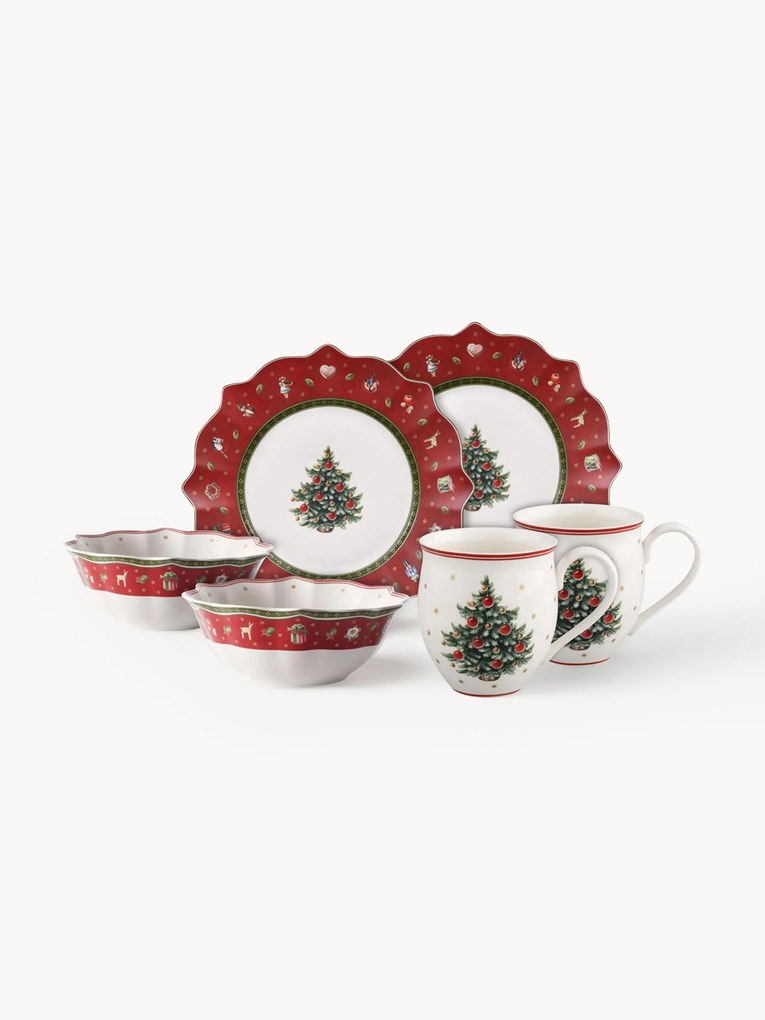 Porcelain Tableware Set Toy's Delight, 2 People, Set of 6