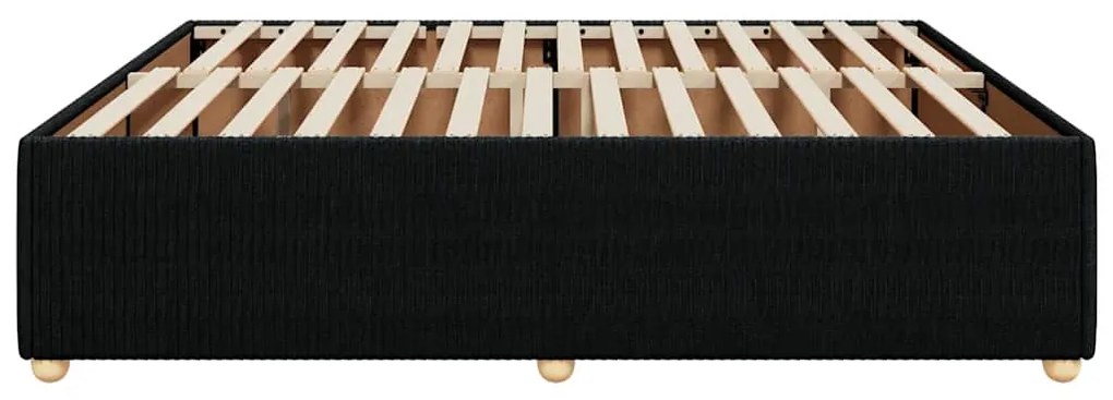 Estrutura de cama sem colchão 180x200 cm tecido preto