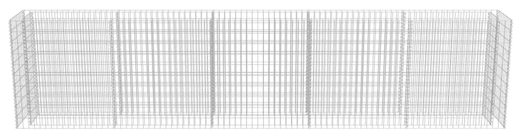 Canteiro elevado/cesto gabião 450x50x100 cm aço galvanizado