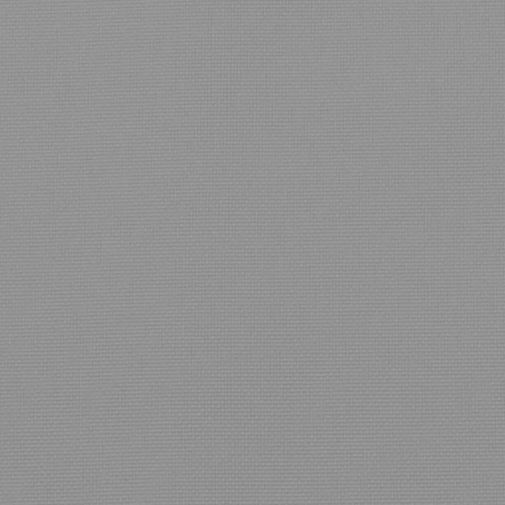 Almofadões banco jardim 2 pcs 120x50x7cm tecido oxford cinzento