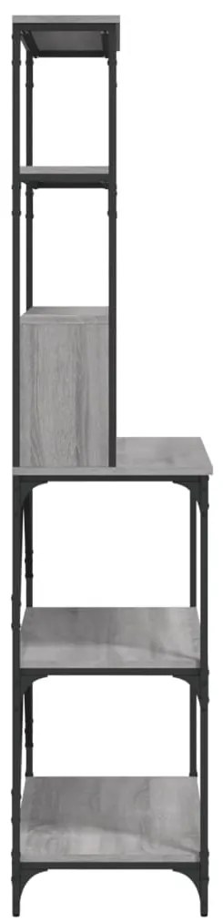 Estante 6 prateleiras 90x40x180 cm deriv. madeira cinza sonoma
