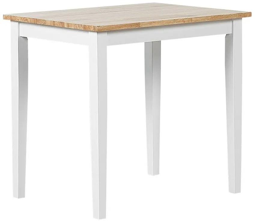 Mesa de jantar em castanho claro e branco 60 x 80 cm  BATTERSBY Beliani